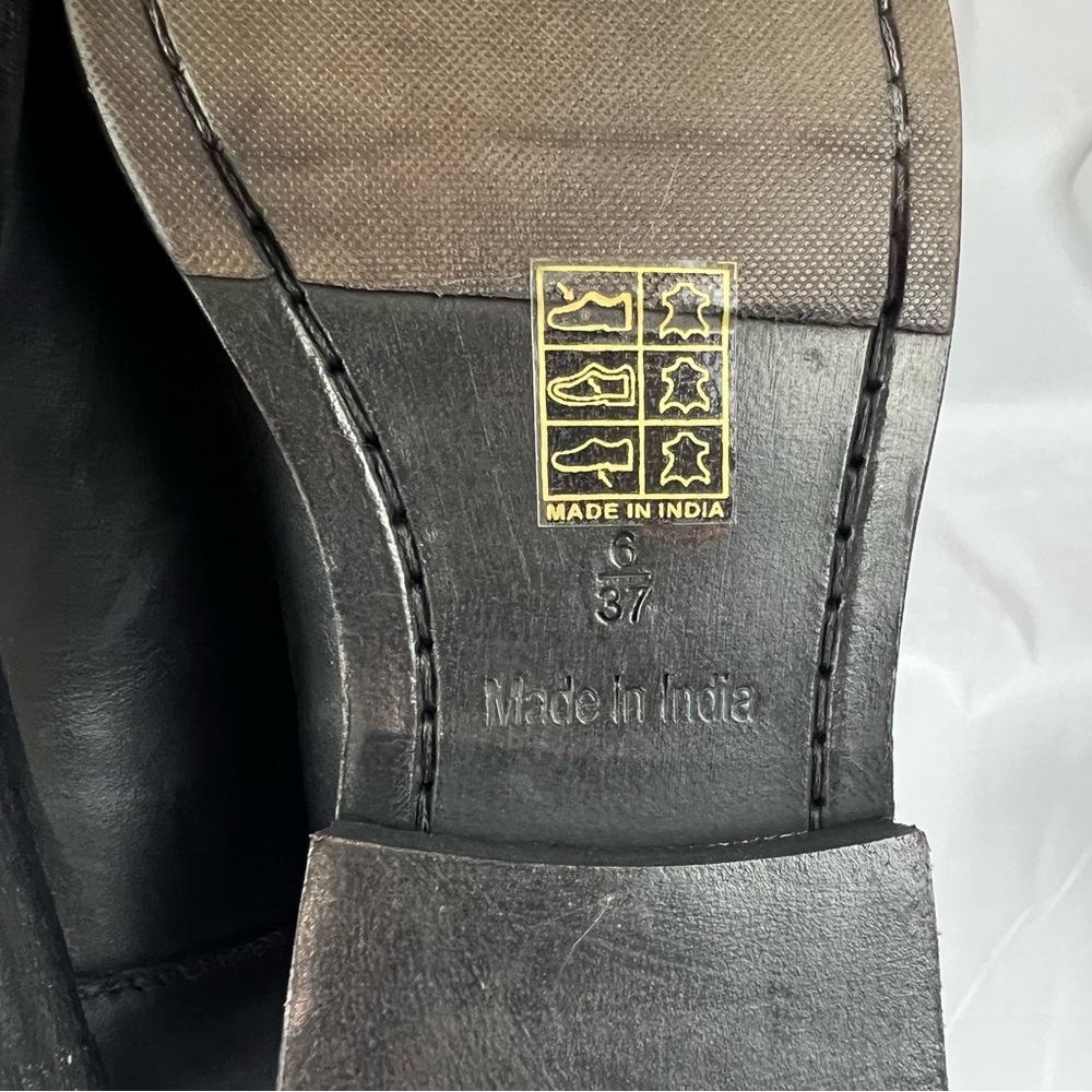 Free People Faded Black Everly Equestrian Boots Leather Zipper Back - Picture 13 of 16